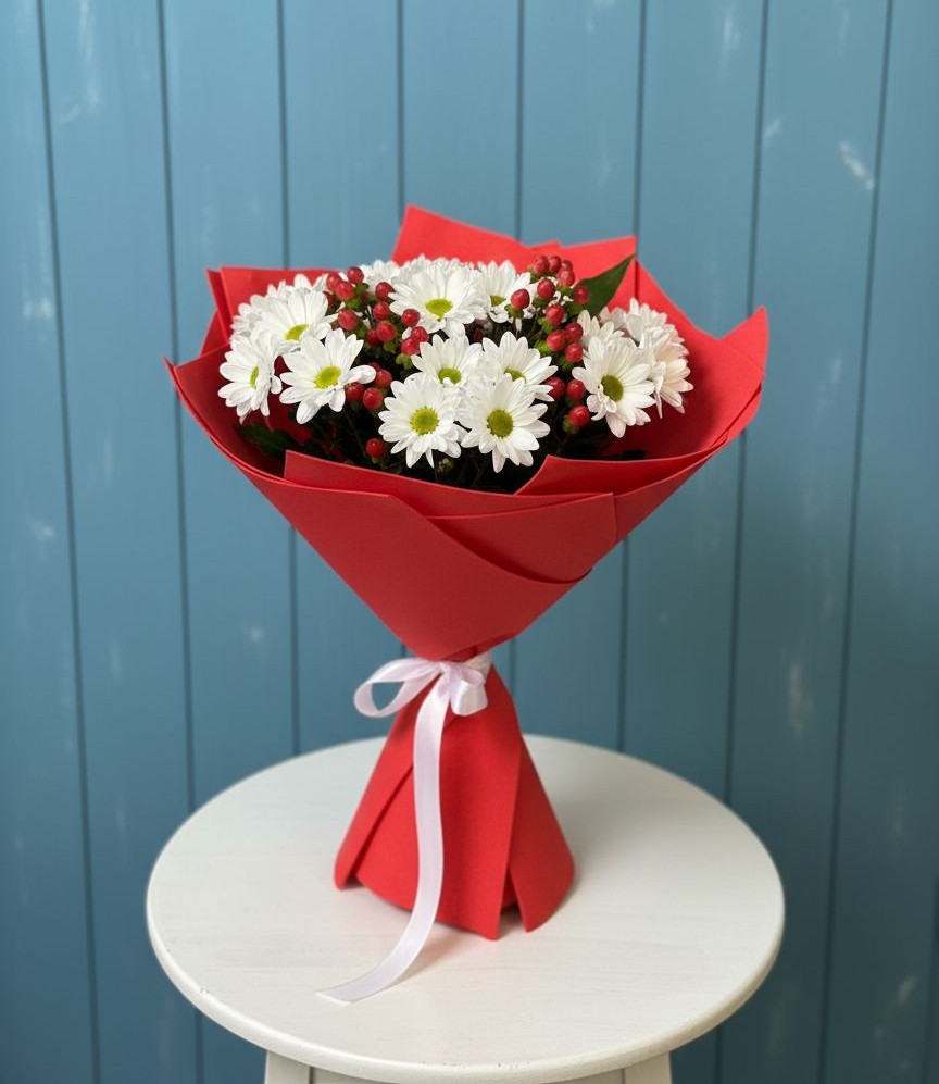 Букет цветов из: Хризантемы в Боковской