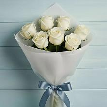 Букет 7 Белых роз Эдлесс Лав в Боковской