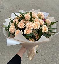 Букет Кремовые розы Латте в Боковской