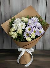 Букет цветов из:  Хризантемы и Розы #REPLACE_PRED# Боковской