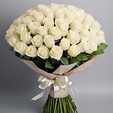 Букет 101 беля роза Белоснежка в Боковской