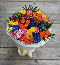 Букет цветов из:  Розы и Хризантемы в Боковской