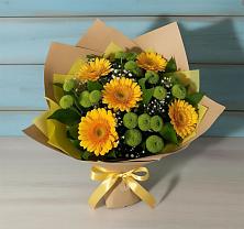 Букет цветов из:  Герберы и Хризантемы в Боковской