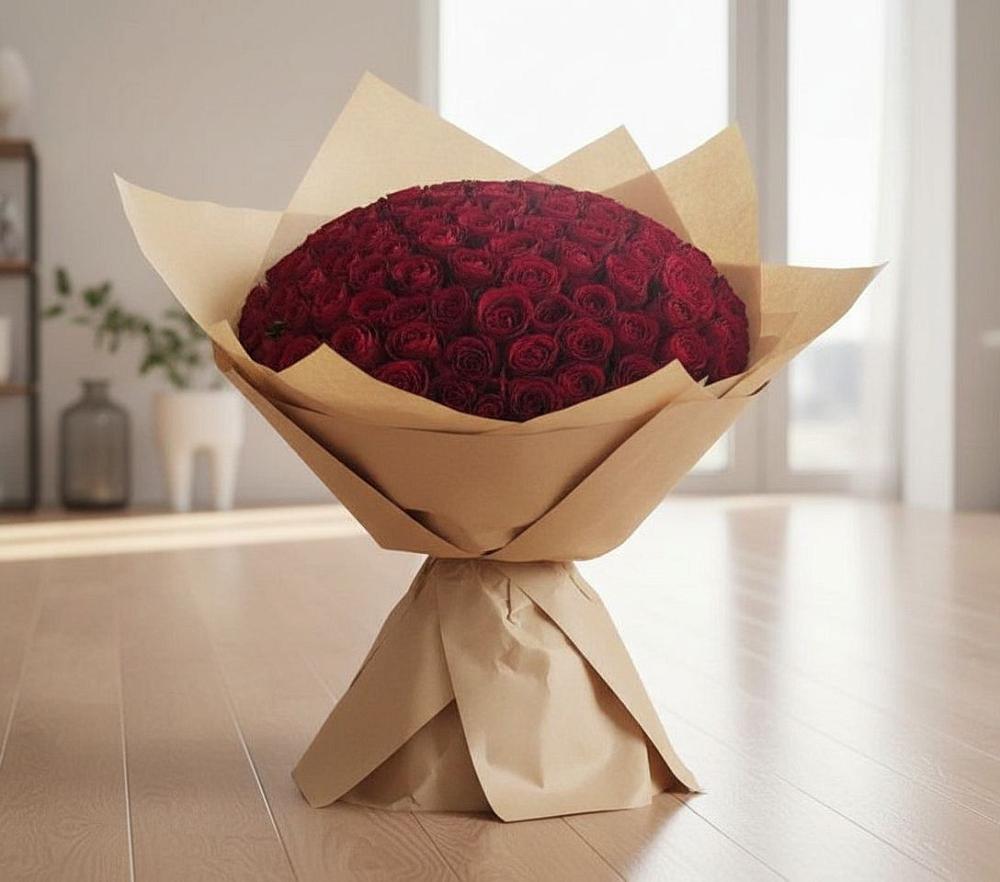 Букет 101 Красная роза в Боковской