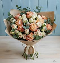 Букет цветов из:  Альстромерии и Розы в Боковской
